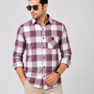 Maroon Checked Shirt