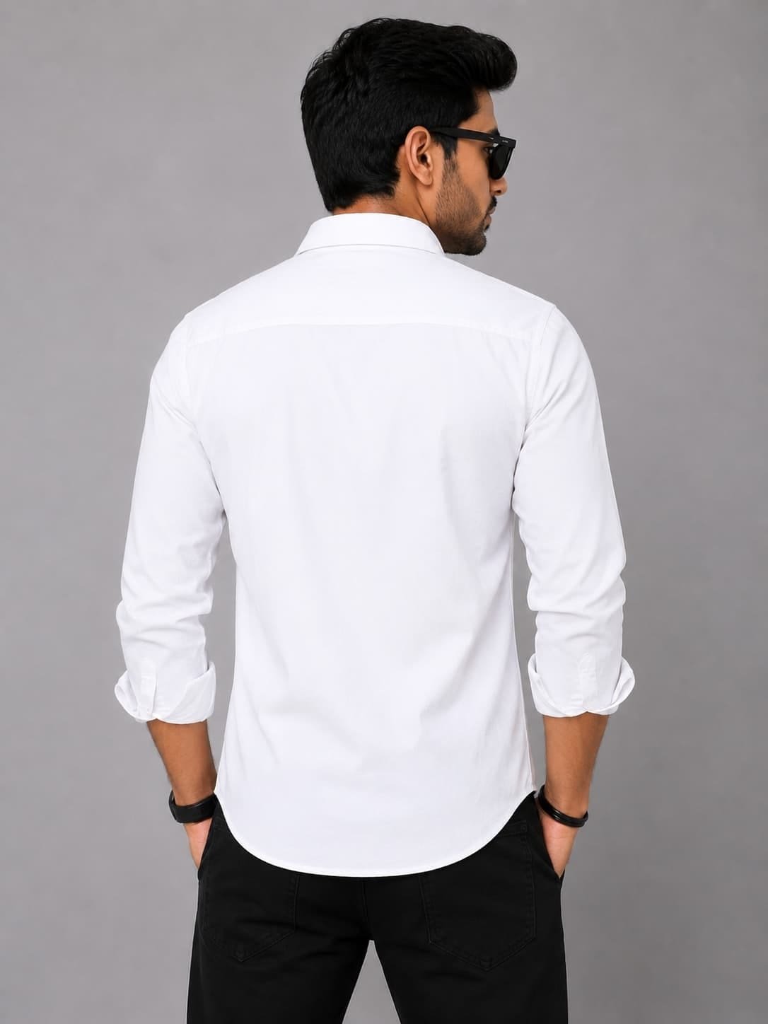 White Soft Cotton Shirt, - Image 2