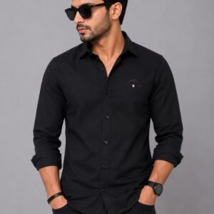 Black Soft Cotton Shirt