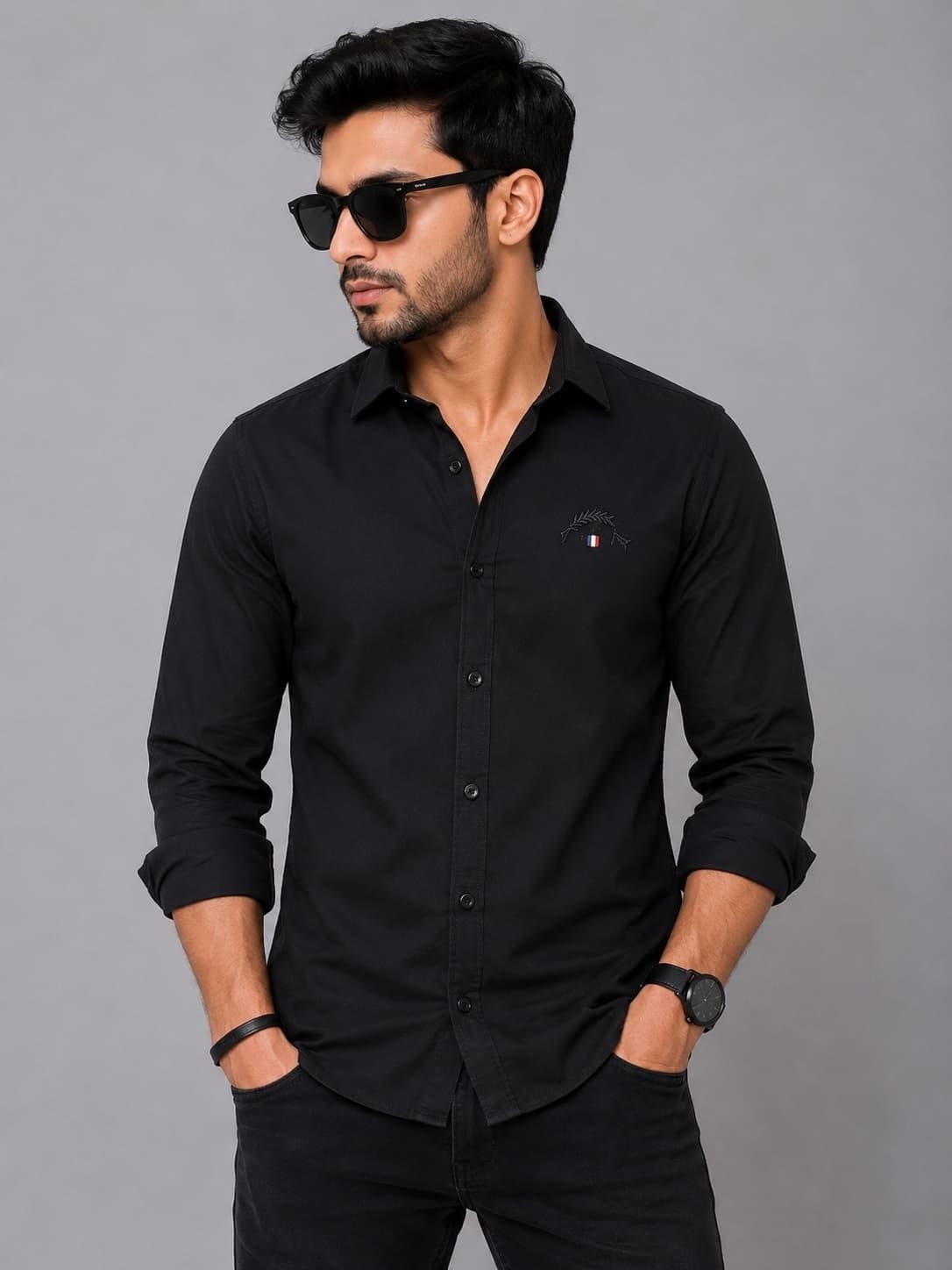 Black Soft Cotton Shirt