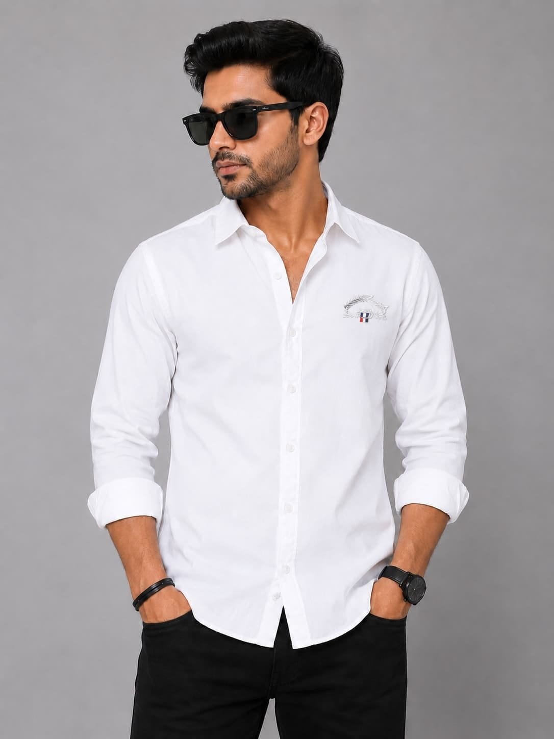 White Soft Cotton Shirt,
